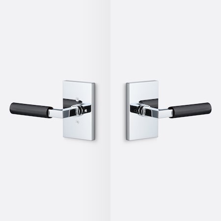 Sure-Loc Hardware Sure-Loc Hardware Levanto Privacy Rosette, Polished Chrome, Knurled Grip in Flat Black LV102 26 GRIP-KN FBL